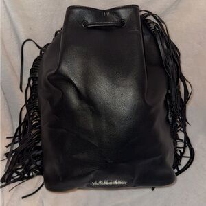 Victoria's Secret Black Fringe Backpack